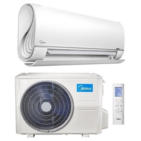 Кондиціонер Midea BreezeleSS+ FA-09N8D6-I/FA-09N8D6-O &mdash; внутрішній і зовнішній блоки та пульт ДК, білий колір