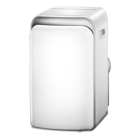 Мобільний кондиціонер Midea MPPDA-09CRN7 білий переносний кондиціонер для квартири, фронтальний вигляд