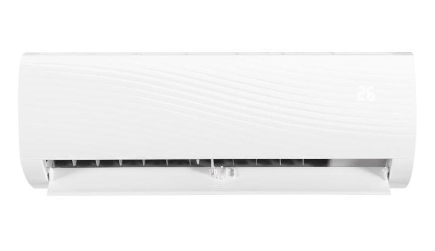 Midea Forest DC AF8-12N1C2 внутрішній блок з відкритою жалюзійною заслінкою, подача холодного повітря, режим охолодження