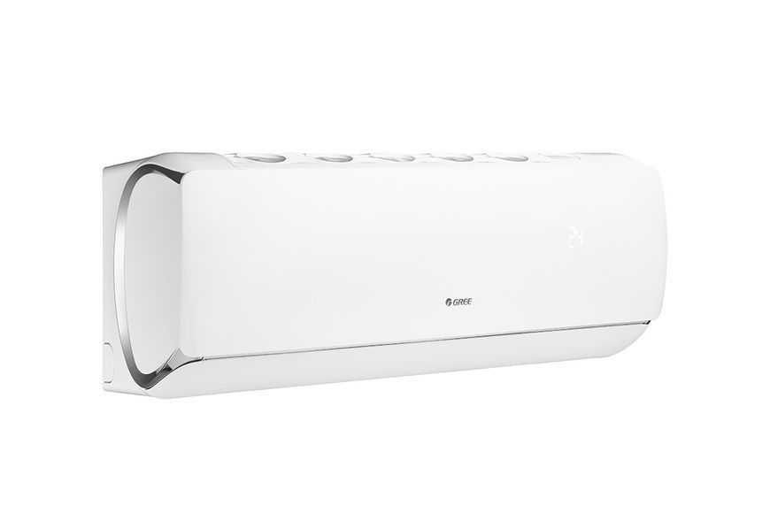 Настінний кондиціонер Gree G-Tech Inverter, внутрішній блок під кутом у закритому стані, мінімалістичний дизайн