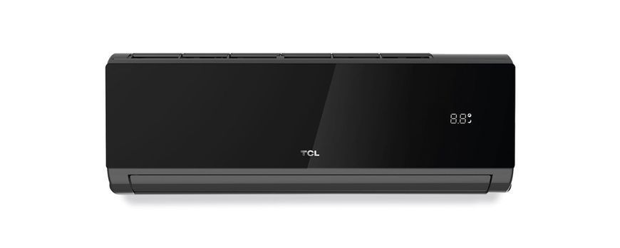 TCL TAC-18CHSD Black 🖤 &mdash; фронтальний вигляд внутрішнього блоку, настінна спліт-система 5.1 кВт