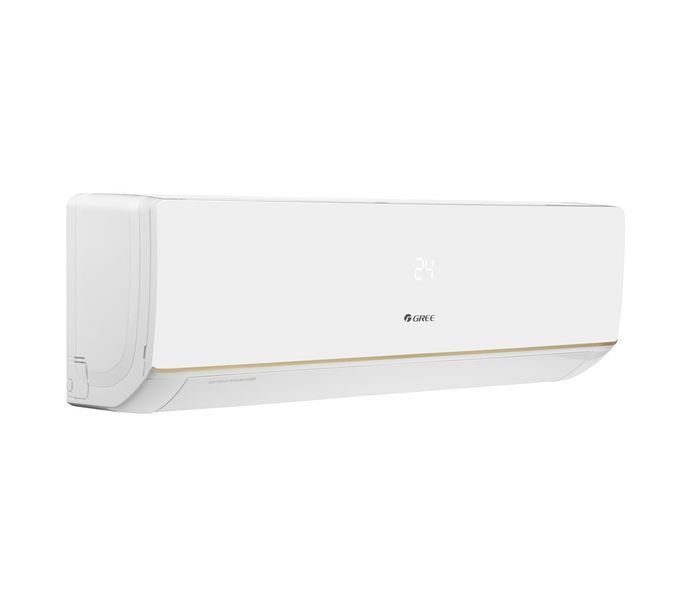 Кондиціонер Gree Bora Inverter GWH12AAB під кутом: закриті жалюзі, елегантний корпус