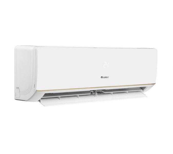 Кондиціонер Gree Bora Inverter GWH12AAB під кутом: відкриті жалюзі, напрям потоку повітря