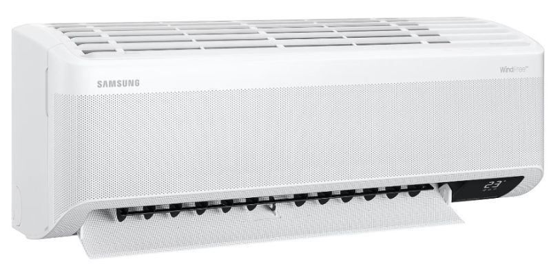 Samsung WindFree AR18BXHCNWKNUA &mdash; внутрішній блок під кутом, відкриті жалюзі для швидкого охолодження