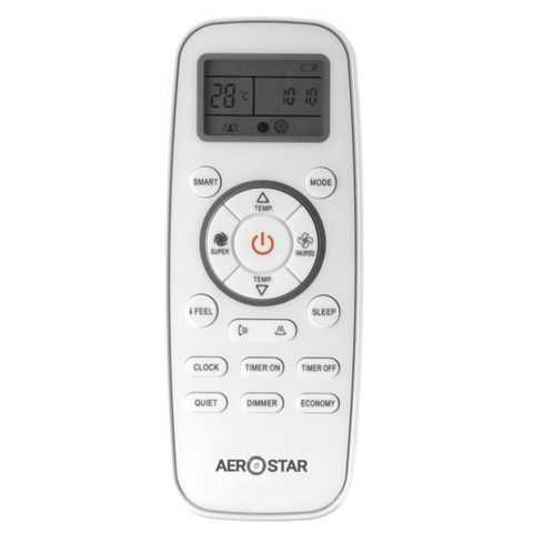 Пульт керування Aerostar DJ &mdash; режими SMART, I FEEL, QUIET, TIMER для кондиціонера AER-18A-R32