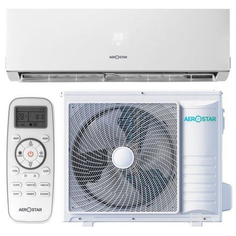Кондиціонер Aerostar DJ AER-24A-R32 7 кВт &mdash; комплект поставки з пультом, R32, для офісу до 70 м&sup2;